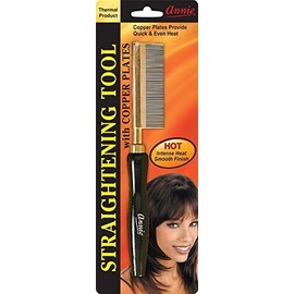 Annie Straightening Comb, Fine Teeth with Copper Plates - Thermal Straightening Tools - Saloon Hair Brush - Hot Comp - Professional Pressing Comp - Intense Heat Smooth Finish Comb - 5506 by Annie …