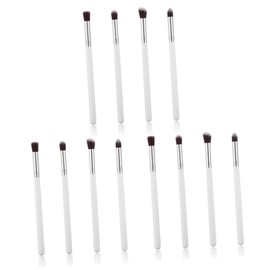 Baluue Make up Eye Brush Set White 12 Pcs Eye Make-up Brush Kit Pencil Brush Makeup Brush Blush Brush Concealer Brush Makeup Brush Power Brush Eye Eyeshadow Brush Eye Kits Medium Eyeshadow Brush White