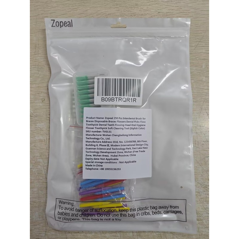 Zopeal 250 Pcs Interdental Brush for Braces Disposable Braces Flossers