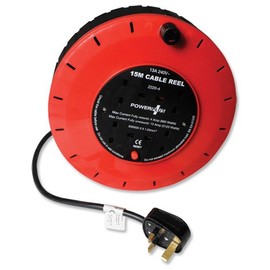 15 m 4 Gang 13 Amp Extension Reel with Thermal Cut Out