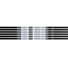 White Water Archery Mesa 3K Carbon Weave Arrow Shafts .204 6PC Pack Choose Spine Knock Color Inserts (350 Spine, 50 Grain SS, Black)