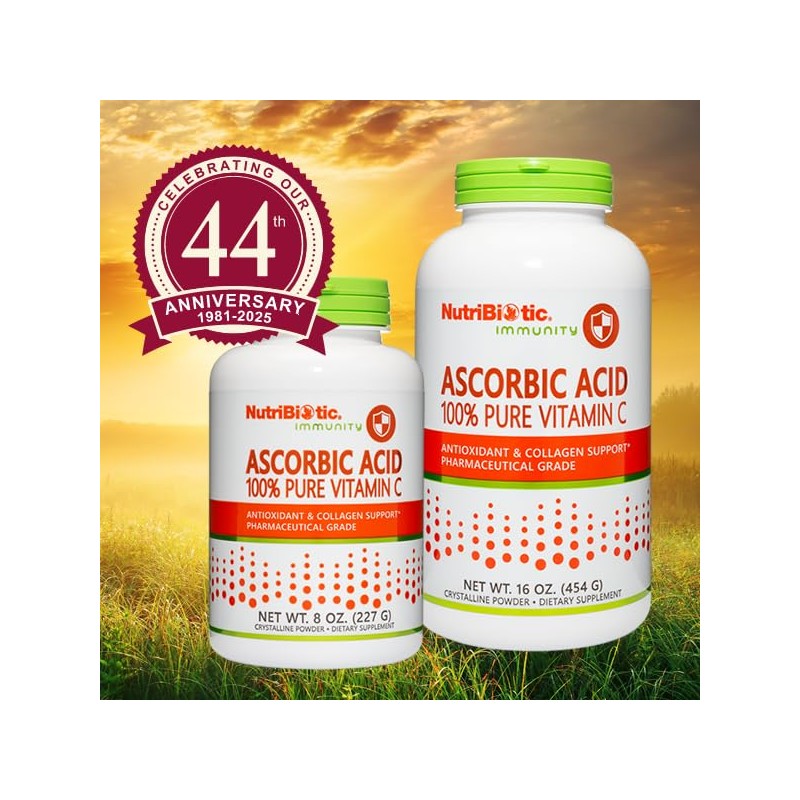 NutriBiotic Ascorbic Acid Vitamin C Powder, 8 Oz | Pharmaceutical