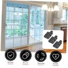 TEHAUX 3pcs Barn Door Stopper Carbon Bumper for Sliding Doors