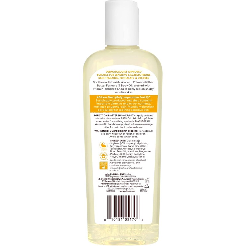 Palmer's Shea Formula Raw Shea Body Oil, Aceite Humectante Corporal