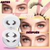 Kit De Pestañas Postizas Magnéticas Con Clip 2 Pares