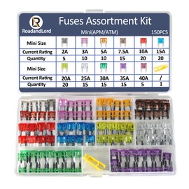 Auto Car Mini Blade Fuses Assortment Kit – 150Pcs Mini (2A/3A/5A/7.5A/10A/15A/20A/25A/30A/35A) for Car Boat Truck SUV Automotive Replacement Fuses (150Pcs Mini Fuse)