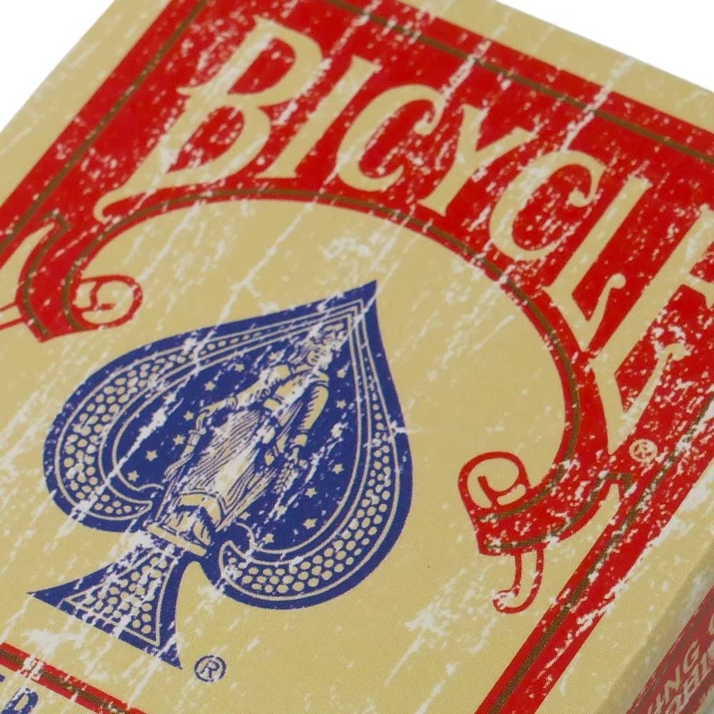 Magic Makers Faded Rider Back Red Bicycle Deck - Limited
