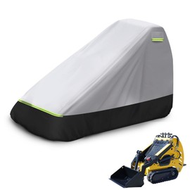 Kistrba Mini Open Cab Skid Steer Cover Compatible with John Deere, Caterpillar, Case, Bobcat, 420D Heavy Duty Oxford PVC with Air Vents & Reflective Strips