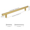 LONTAN 10 Pack Gold Kitchen Handle Gold Cupboard Handle 160mm