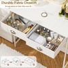 ThreeHio Small Vanity Desk No Mirror for Kids Bedroom, 31.5
