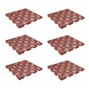 Pure Garden Deck Tiles - 6-Pack Pavers - Polypropylene Interlocking
