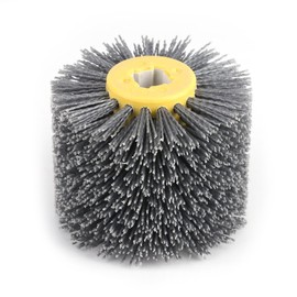 120-Grit Abrasive Wire Drawing Wheel Drum Burnishing Brush Wheel for Wooden Furniture Wooden Polishing