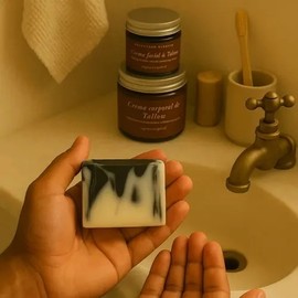 Jabón De Tallow Y Carbón Activado Primitiva 70g