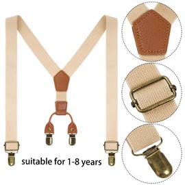 Old Man Costume Accessories, Old Man Glasses Cane Wig Suspenders Bow Tie Beards for 100 Days of School Grandpa Costume Boys Multi