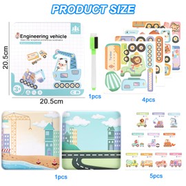 Magnetic Puzzle, Cartoon Magnetic Puzzles Toy, Magnetic Children's Toy, Educational Magnetic Game Puzzle Toy for Children, Boys, Girls Aged 3 4 5 Years