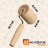 KADAX Cylindrical Rolling Pin with Handle, Pizza Roller, Corner Roller,