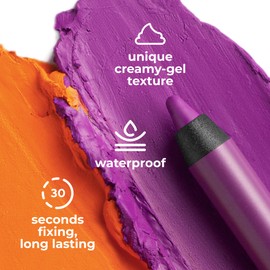 Lamel OhMy Color Gel Eyeliner Pencil - Long Lasting, Waterproof Eyeliner - Vibrant Colored Eyeliner, Highly-Pigmented - Purple eyeliner