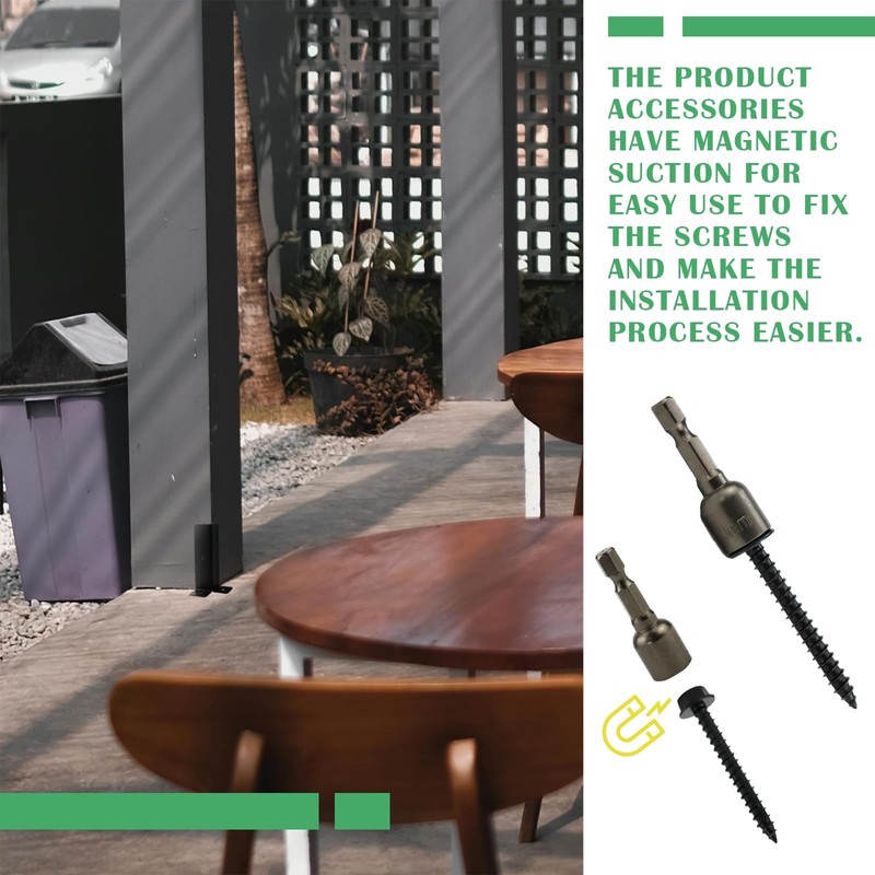 ZJIVQO 4 PCS Fence Post Security, Brackets Fence Post Holder,