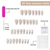 Press on Nails Medium Almond 3D Aesthetic Fake Nails French
