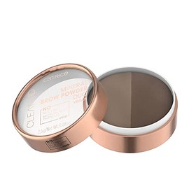 Catrice Clean ID Mineral Brow Powder Duo, No. 010 Light To Medium, Multicoloured, 2 Shades of Brown, with Oils, Defining, Natural, Vegan, Nanoparticle Free (2.5 g)