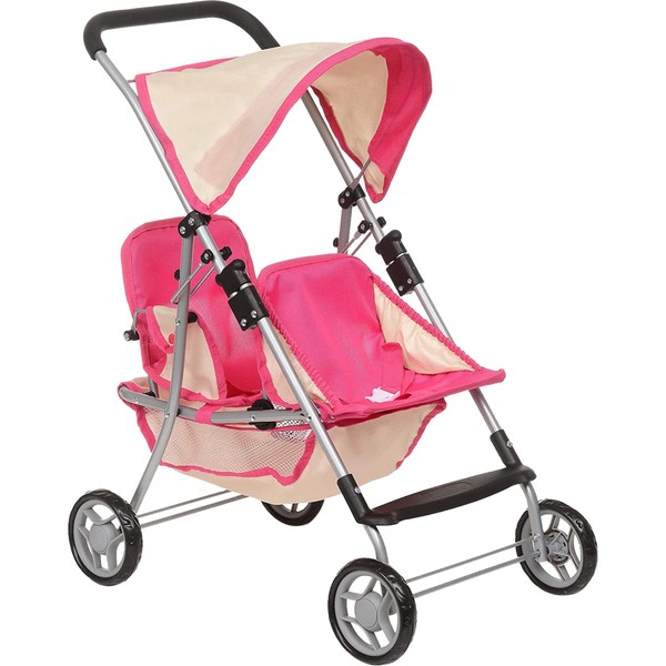 Fash n kolor, Twin Doll Double Stroller | Pink &