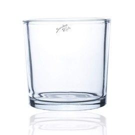 Glasvase HEAVY Windlicht Kerzenglas Vase Glas Tischvase Zylinder, 14 cm