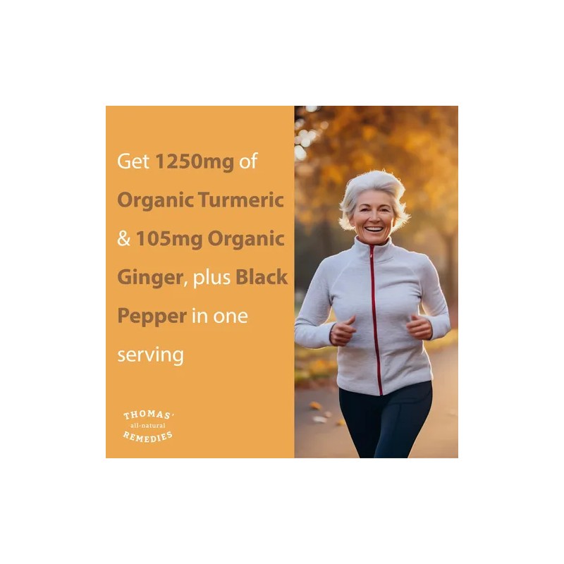 Thomas' Remedies Cúrcuma, Jengibre Y Pimienta Negra 120ct