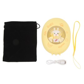 Space Bunny Hand Warmer Portable USB Rechargeable Hand Warmer 3 Levels Heating Adjustable Hand Heater for Office Outdoors Yellow