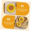 DOITOOL 4pcs Sunflower Embroidered Applique Patches for DIY Clothing Bags