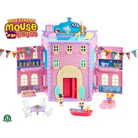 MOUSE IN THE HOUSE, Hotel de Millie, with 3 exclusive mouse figures, accessories and glow in the dark stickers, toy for children aged 3 and up, MUN00