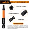 Hakkin 21Pcs Pentagon Screwdriver Bits Set S2 Steel Security Tamper