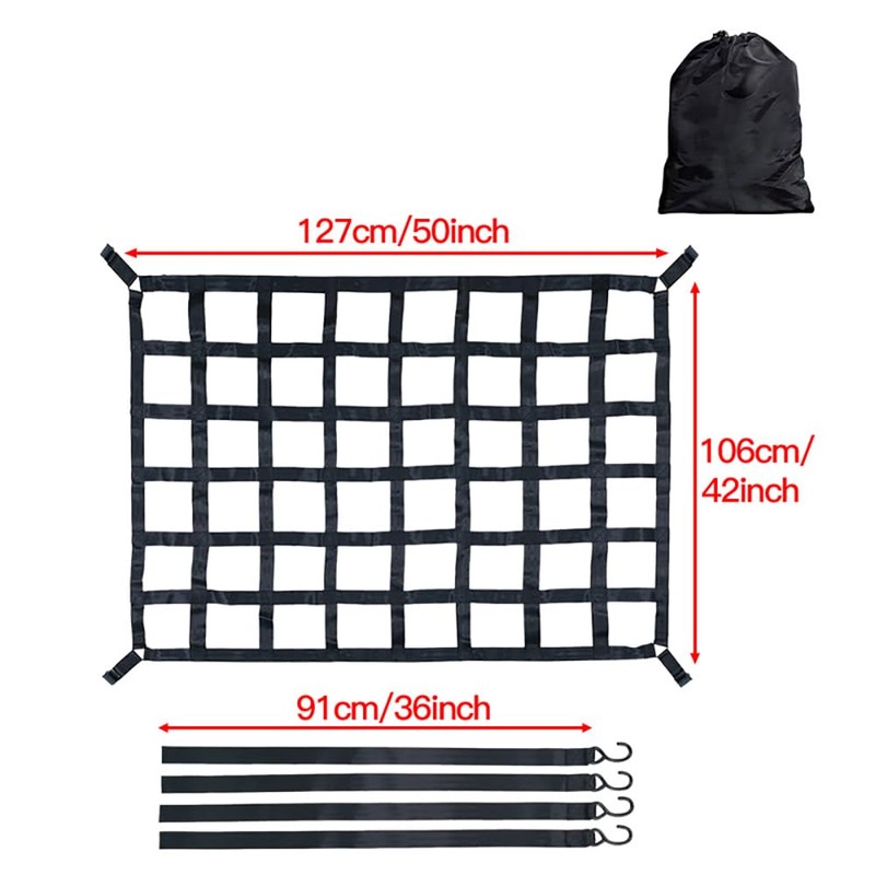 NEWFUN Luggage Net for Pickup Trucks, 106 x 127 cm