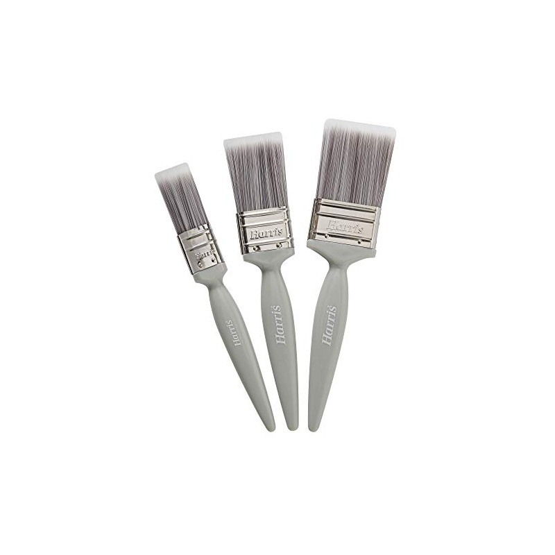 Harris Essentials Walls & Ceilings Paint Brushes, 3 Brush Pack,