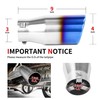 Richeer 3 to 4 inch Blue Burnt Exhaust Tip, 3"