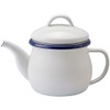 Enameled Pure Enameled Teapot (with Strainer), White, Size (W x