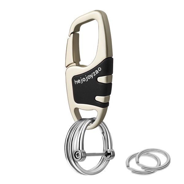 Keychain Clip,Carabiner Keychain Car Key Chain with 4 Key Rings