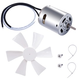 mankk 6" RV Vent Fan Blade Replacement 12V D-Shaft RV Vent Motor Fan Motor For RV Bathroom Fan Camper Roof Vent