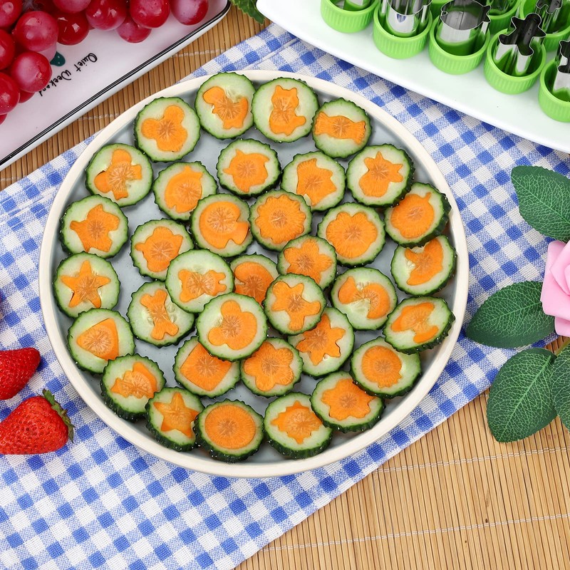 NEW LIVE 35 Pack Cookie Cutters Vegetable Fruit Cutter Shapes