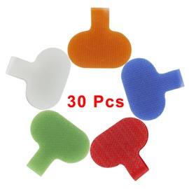 Hitefu 30PCS Cable Labels, Multi-Color Wire Tags for Identification and Management of Electronics Cables, Cord Labels for Electronics