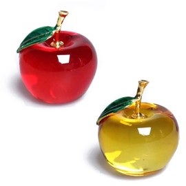 MYDili Crystal Apple Crystal Natural Stone Money Luck Rose Power Stone Figurine Red Crystal Apple Feng Shui Entrance Decoration Feng Shui (20.9 x 21.7 inches (50 x 55 cm), Group 1)