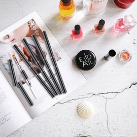 WOKOTO 5pcs Dual-Ended Gel Nail Brushes 2 in 1 Designs gel brush & Picker For Acrylic Nails Extension Brushes For Women Nail Polish Brushes With Spatula For Extension Nail Design Brushes Tools Set