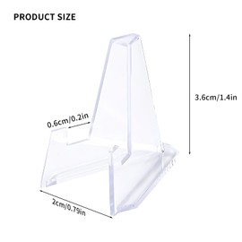 GGTTNRT 25 Packs Display Stand Mini Clear Acrylic Display Stand Easel, Card Display Stand, Coin Display, for Display Cards Coins Handicrafts (36mm)