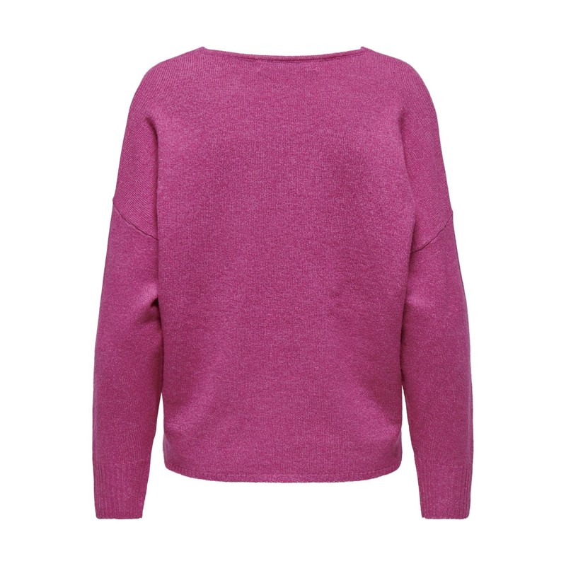 ONLY Women's Onlrica Life L/S V-Neck Jumper KNT Noos, Raspberry