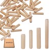 SKIR'CO (Pack of 200) Wooden Dowels 5x25mm Grooved Wood Dowels