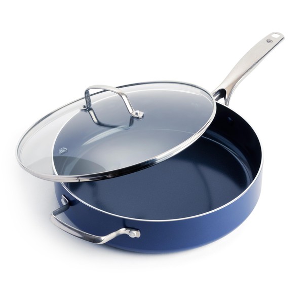 Blue Diamond 5QT Saute Pan with Lid, Non Toxic PFAS-Free