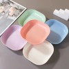 10 Platos Cuadrados Con 1 Soporte, Juego De Bandejas De