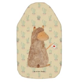 Mr. & Mrs. Panda Hot Water Bottle Alpaca Flag - Gift, Heat Cushion, Hot Water Bottle with Cover, Llama, Children's Hot Water Bottle, Grain Cushion, Alpaca, Love, Hot Water Bottle Cover