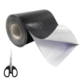 AIHSUMC 4.5Inch × 40FT RV Awning Repair Tape with Scissors, Outdoor Heavy Duty Repair Tape for Tarp, Tent, Boat Cover, Canvas, Sail Tape, Waterproof, UVproof and Heat-Resistant Tear Repair Pctch Kit