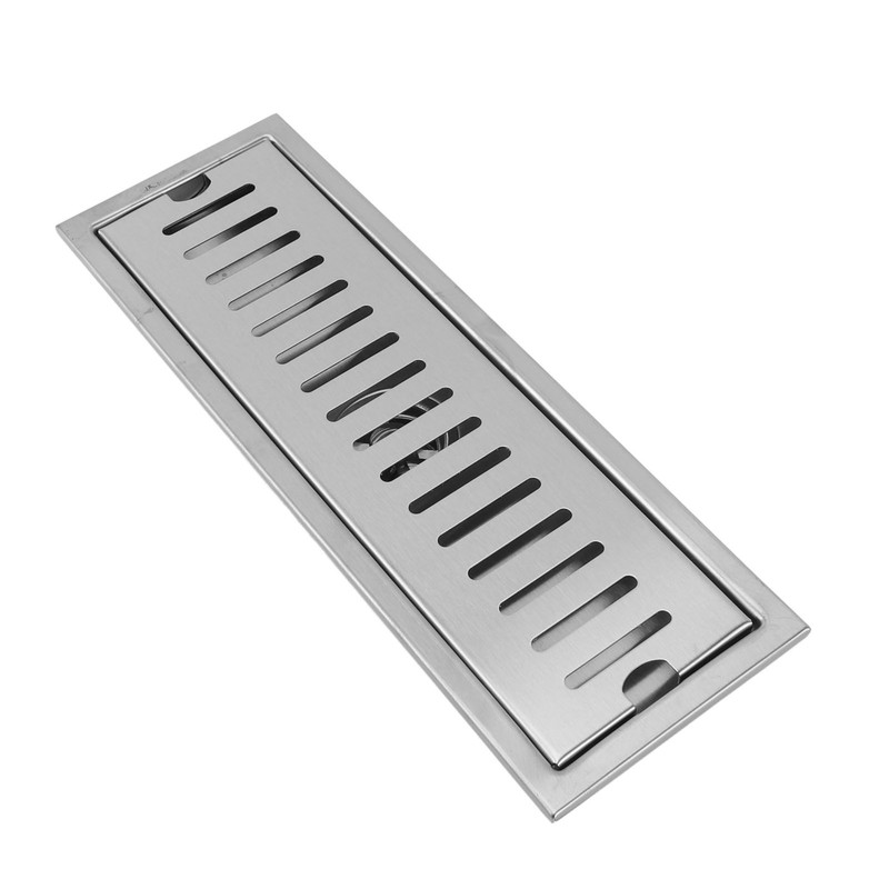 12 Inch Rectangular Linear Shower Drain 304 Stainless Steel Rustproof
