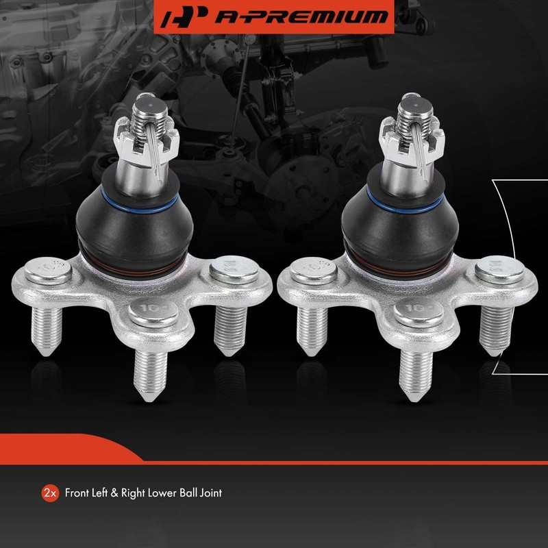 A-Premium 2 x Front Lower Ball Joint, Compatible with Honda